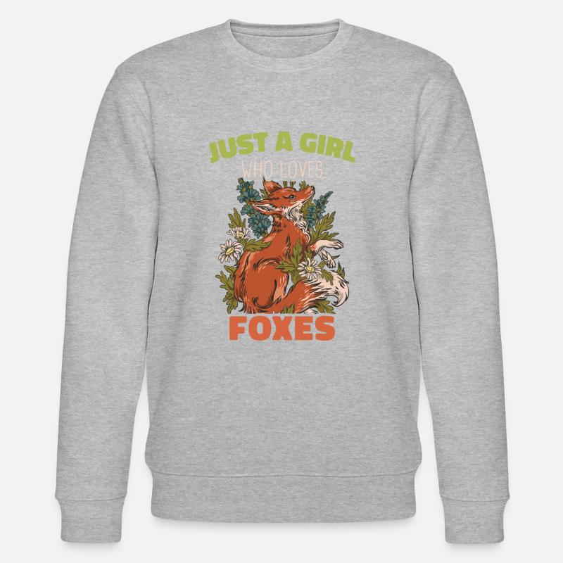 Fuchs Füchse Tier - Stanley/Stella Unisex Bio-Sweatshirt CHANGER  - Grau meliert