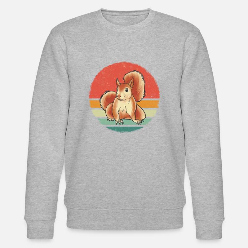 Eichhörnchen Tier - Stanley/Stella Unisex Bio-Sweatshirt CHANGER  - Grau meliert