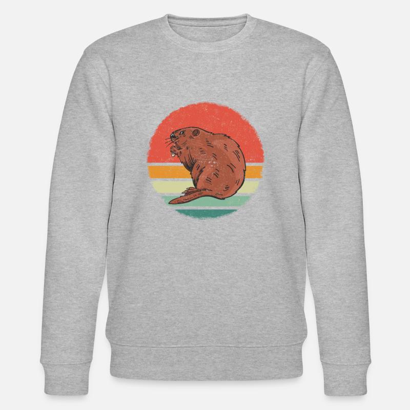 Biber Tier - Stanley/Stella Unisex Bio-Sweatshirt CHANGER  - Grau meliert