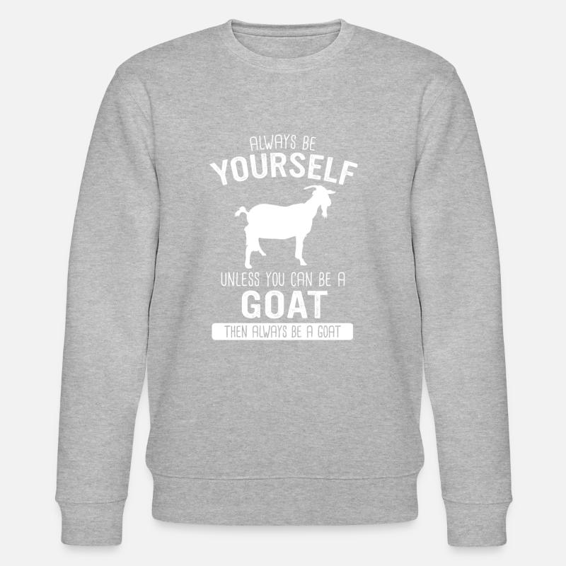Chèvre Chèvre Chèvre Animal Chèvre - Sweat bio CHANGER Stanley/Stella Unisexe - gris chiné