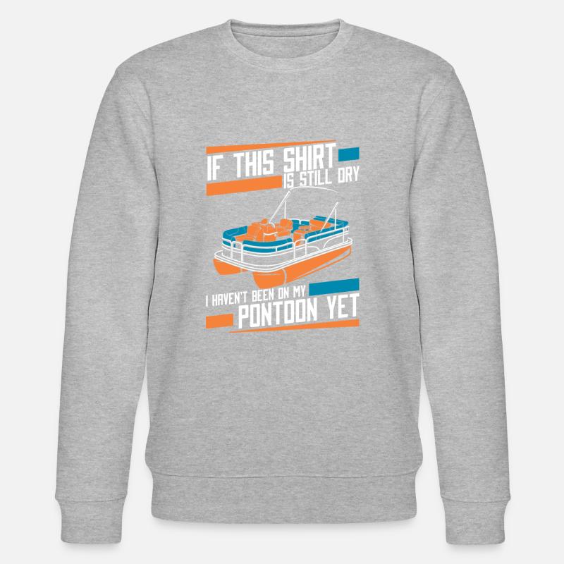 Pontonboot Kapitän Ponton Boote - Stanley/Stella Unisex Bio-Sweatshirt CHANGER  - Grau meliert