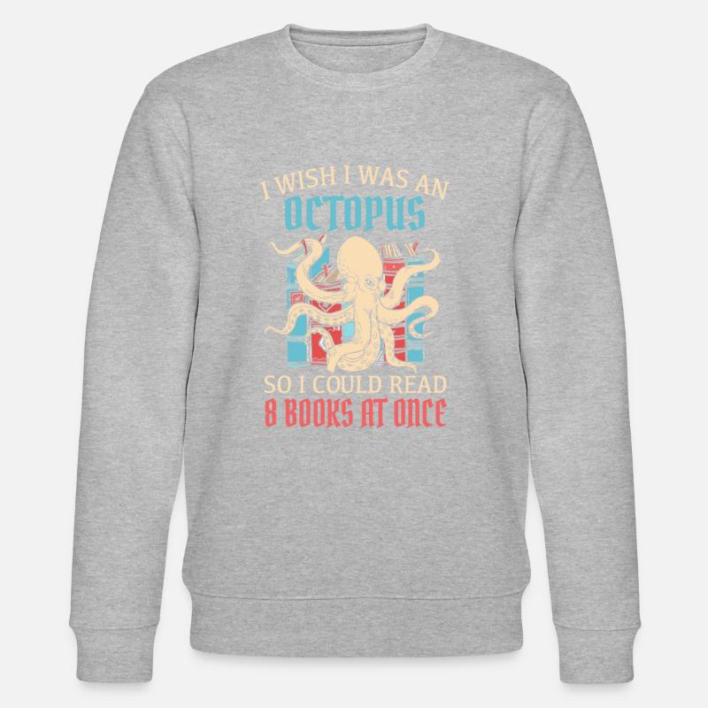Octopus Octopus Cuttlefish Animal - Stanley/Stella CHANGER Unisex Organic Sweatshirt - heather grey