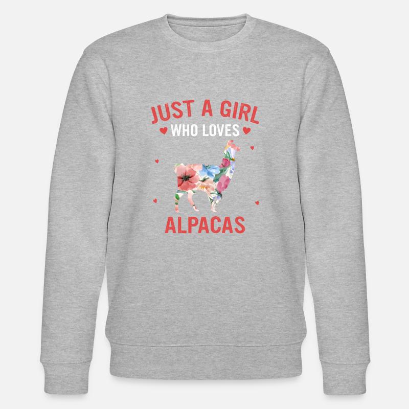 Alpaka Llama - Stanley/Stella Unisex Bio-Sweatshirt CHANGER  - Grau meliert