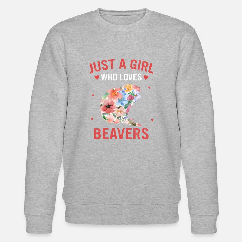 Biber Tier - Stanley/Stella Unisex Bio-Sweatshirt CHANGER  - Grau meliert