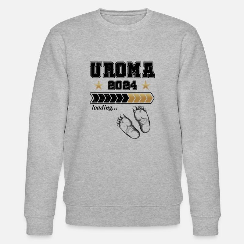 Werdende Uroma 2024 Loading - Stanley/Stella Unisex Bio-Sweatshirt CHANGER  - Grau meliert