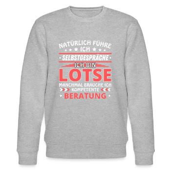 Je me parle à soi-même - Édition Lotse - Sweat bio CHANGER Stanley/Stella Unisexe - gris chiné - Devant - Nik (191cm) & Marisol (170cm)