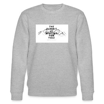 The summit is waiting for you! - Stanley/Stella Unisex Bio-Sweatshirt CHANGER  - Grau meliert - Vorne - Nik (191cm) & Marisol (170cm)