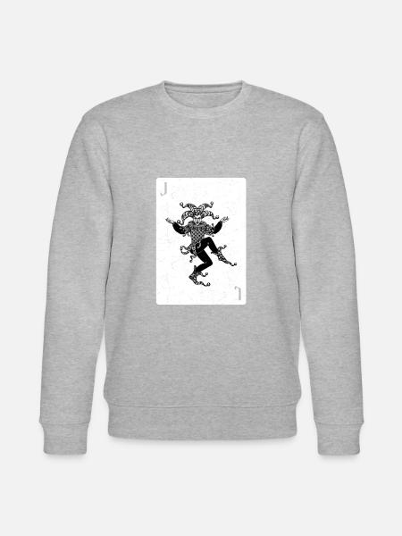 Joker Pokerface Casino - Stanley/Stella CHANGER Unisex Organic Sweatshirt - heather grey