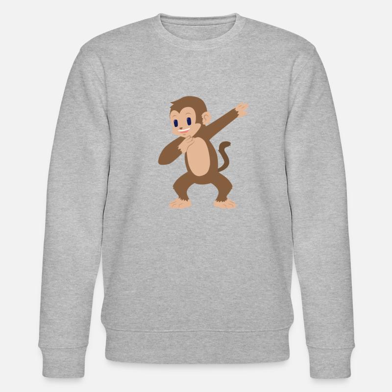 Dabbing Affe Dab - Stanley/Stella Unisex Bio-Sweatshirt CHANGER  - Grau meliert