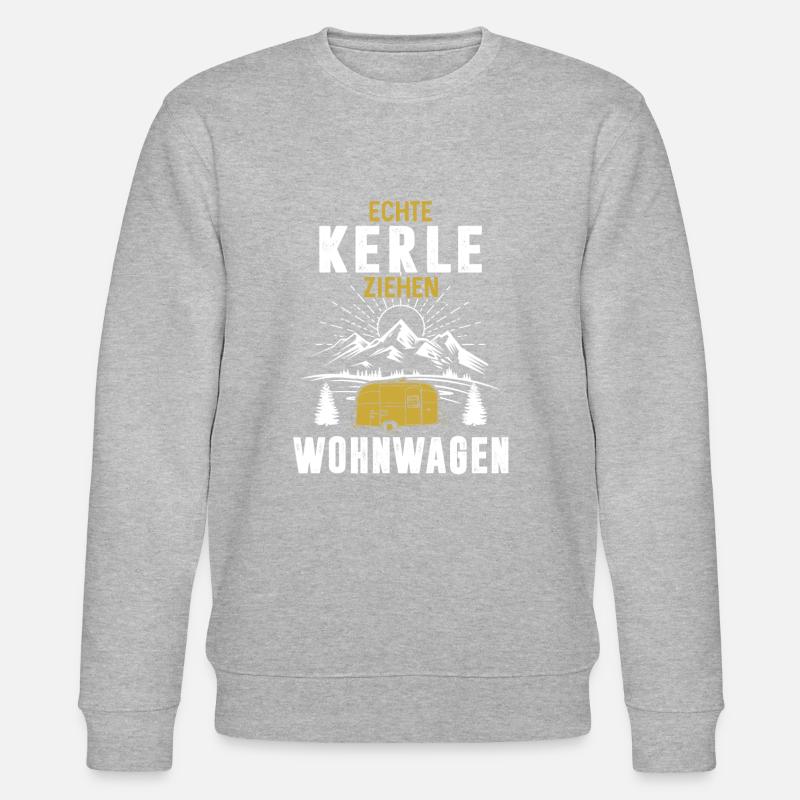 Real guys pull caravans - Stanley/Stella CHANGER Unisex Organic Sweatshirt - heather grey