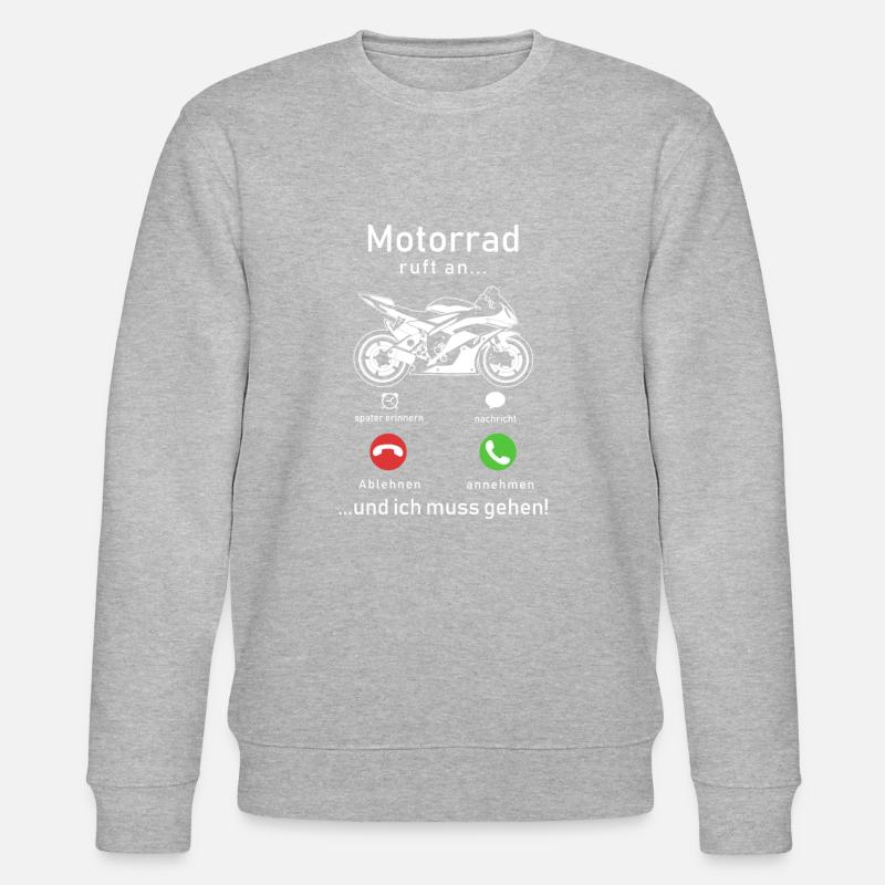 Motorrad ruft an - Stanley/Stella Unisex Bio-Sweatshirt CHANGER  - Grau meliert
