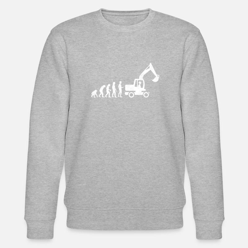 Evolution Bagger Baggerfahrer - Stanley/Stella Unisex Bio-Sweatshirt CHANGER  - Grau meliert