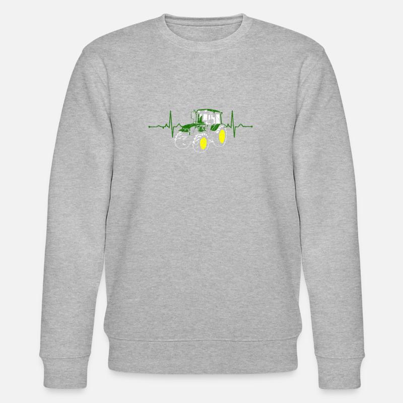 Herzschlag Traktor - Stanley/Stella Unisex Bio-Sweatshirt CHANGER  - Grau meliert