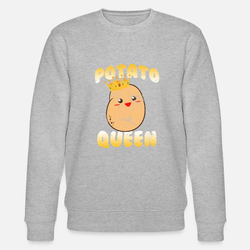 Potato Queen - Stanley/Stella Unisex Bio-Sweatshirt CHANGER  - Grau meliert