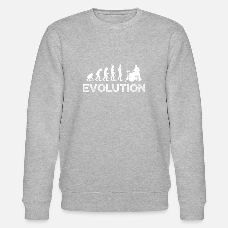 Evolution drummer drums - Stanley/Stella CHANGER Unisex Organic Sweatshirt - heather grey