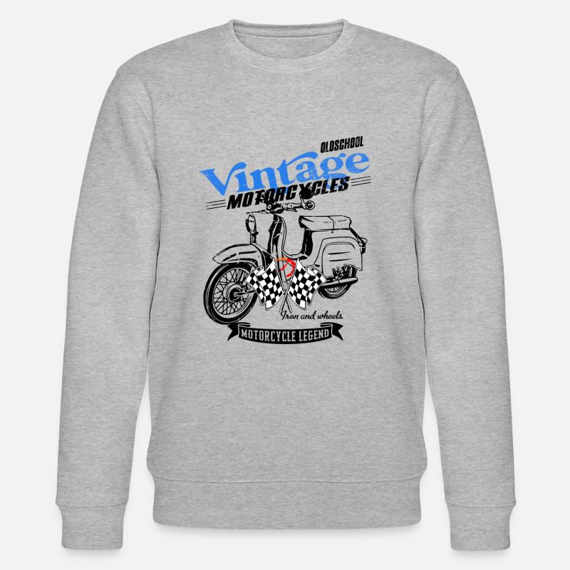 Simson Schwalbe DDR Moped - Stanley/Stella Unisex Bio-Sweatshirt CHANGER - Grau meliert