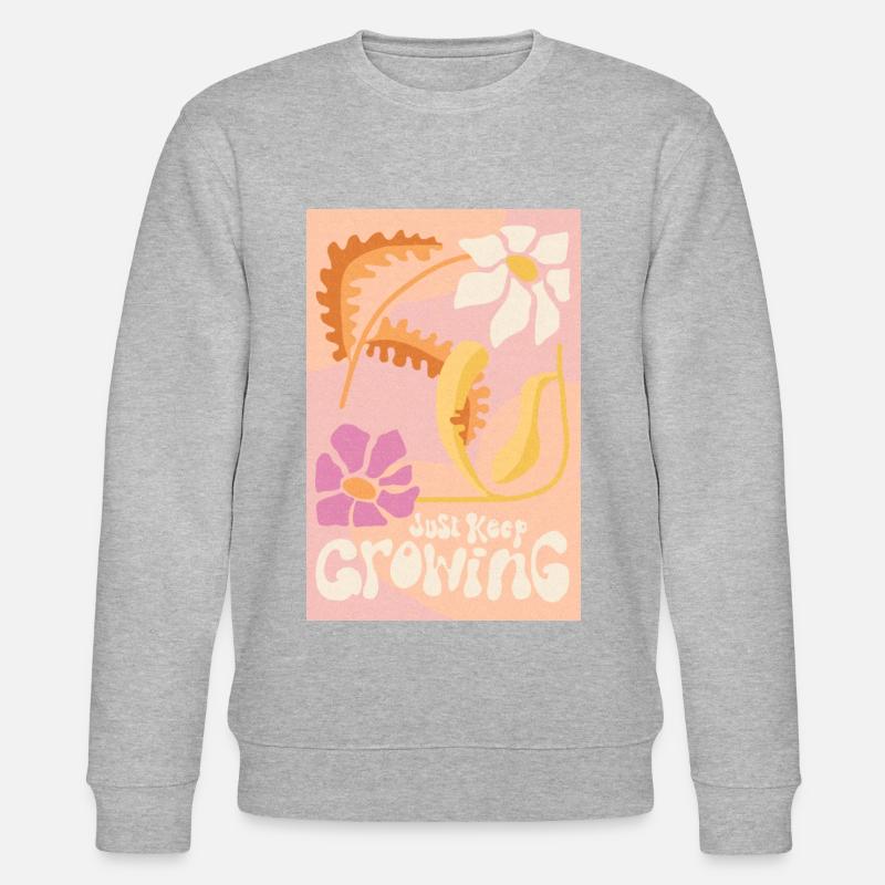 Wachsen Sie einfach weiter - Stanley/Stella Unisex Bio-Sweatshirt CHANGER  - Grau meliert