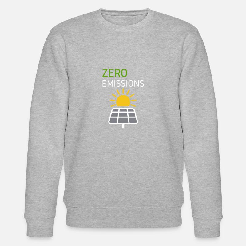Zero emissions solar sun - Stanley/Stella CHANGER Unisex Organic Sweatshirt - heather grey