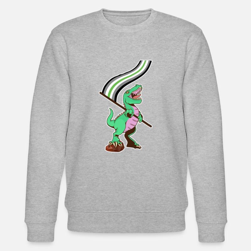 Drapeau LGBTQ - Dinosaur Agender - Sweat bio CHANGER Stanley/Stella Unisexe - gris chiné