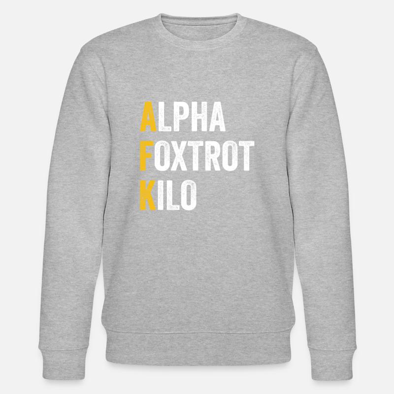 Computerchat Alpha Foxtrotti Kilo - Afk - Sweat bio CHANGER Stanley/Stella Unisexe - gris chiné