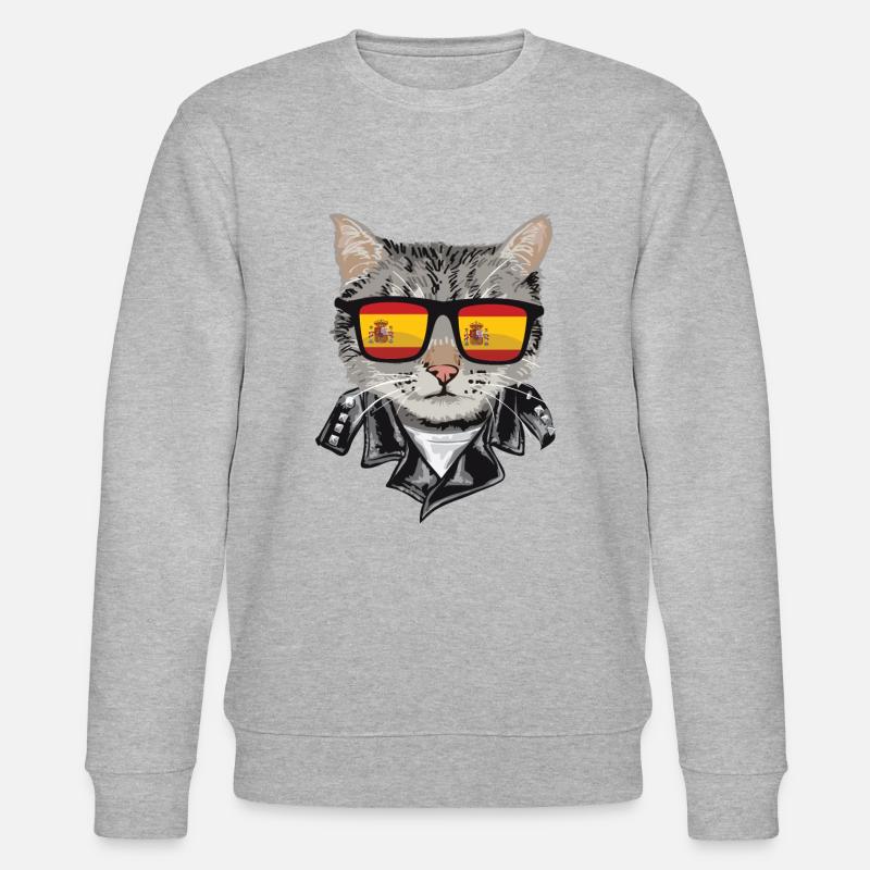 Sonnenbrille Spanien Flagge - Stanley/Stella Unisex Bio-Sweatshirt CHANGER  - Grau meliert
