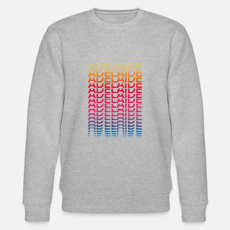 Retro Nostalgisch Stadt - Regenbogen Adelaide - Stanley/Stella Unisex Bio-Sweatshirt CHANGER  - Grau meliert