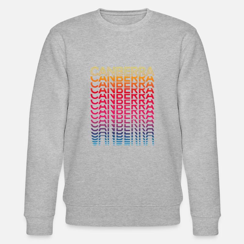 Retro Nostalgisch Stadt - Regenbogen Canberra - Stanley/Stella Unisex Bio-Sweatshirt CHANGER  - Grau meliert