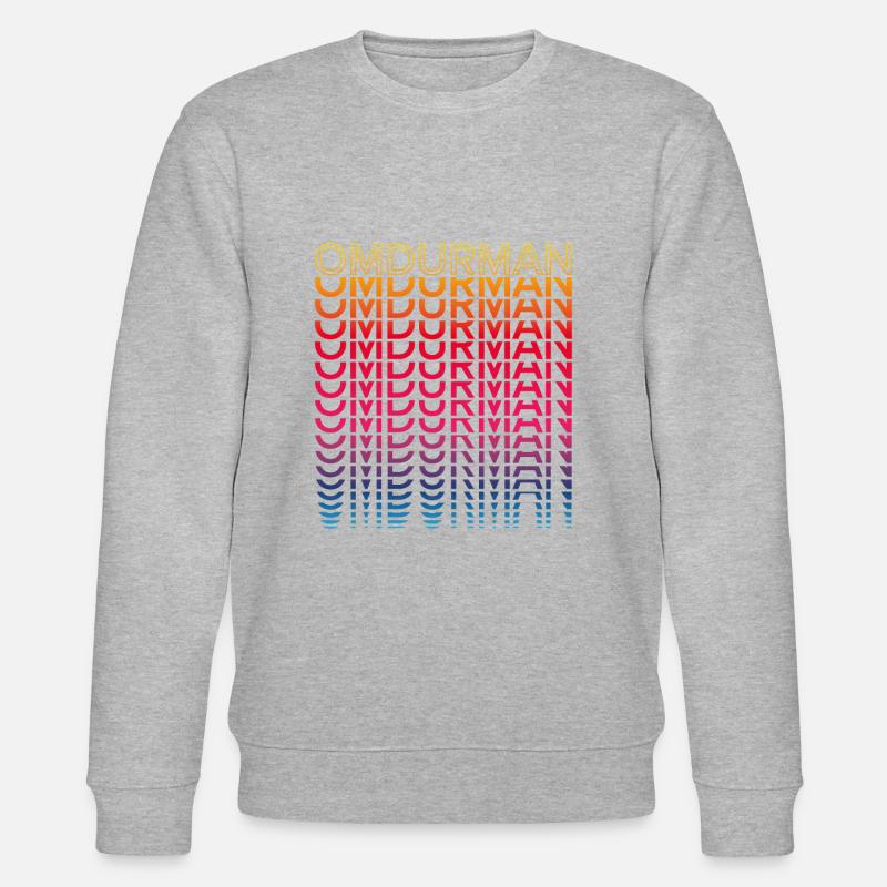 Retro Nostalgisch Stadt - Regenbogen Omdurman - Stanley/Stella Unisex Bio-Sweatshirt CHANGER - Grau meliert