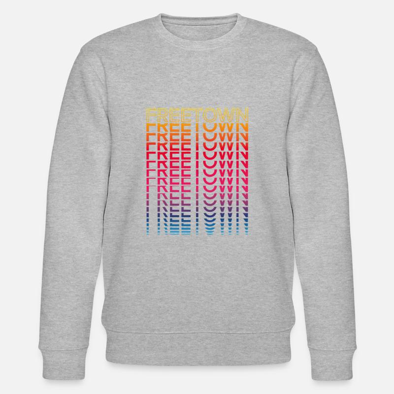 Retro Nostalgisch Stadt - Regenbogen Freetown - Stanley/Stella Unisex Bio-Sweatshirt CHANGER  - Grau meliert