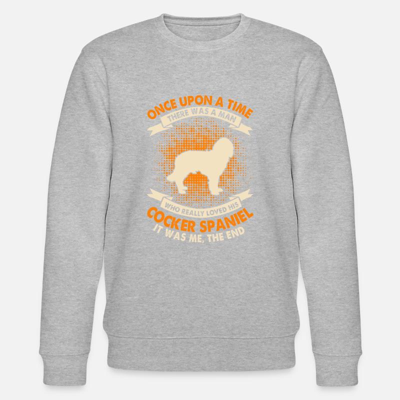Es War Einmal - Cocker Spaniel - Stanley/Stella Unisex Bio-Sweatshirt CHANGER  - Grau meliert