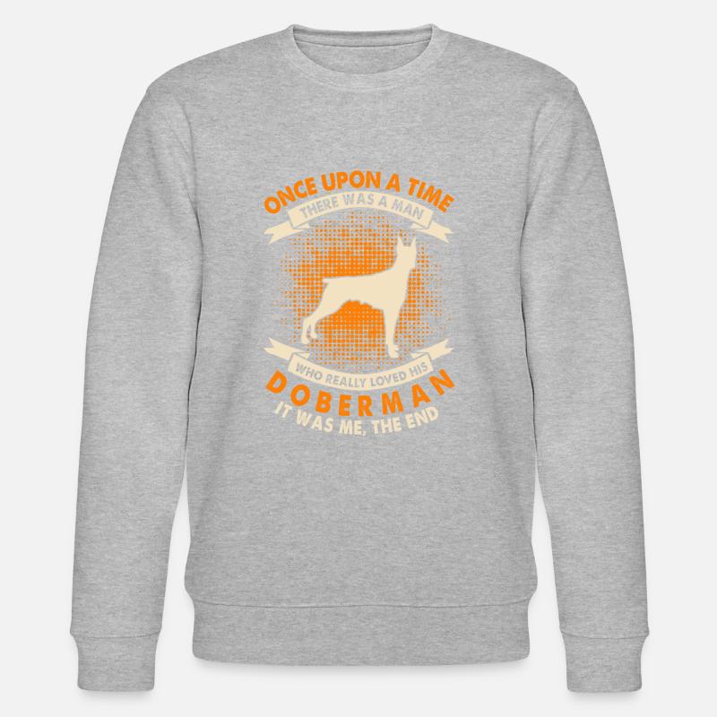 Es War Einmal - Dobermann - Stanley/Stella Unisex Bio-Sweatshirt CHANGER  - Grau meliert