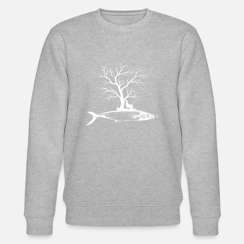 Grafikbaum - Fisch Spanische Makrele - Stanley/Stella Unisex Bio-Sweatshirt CHANGER - Grau meliert