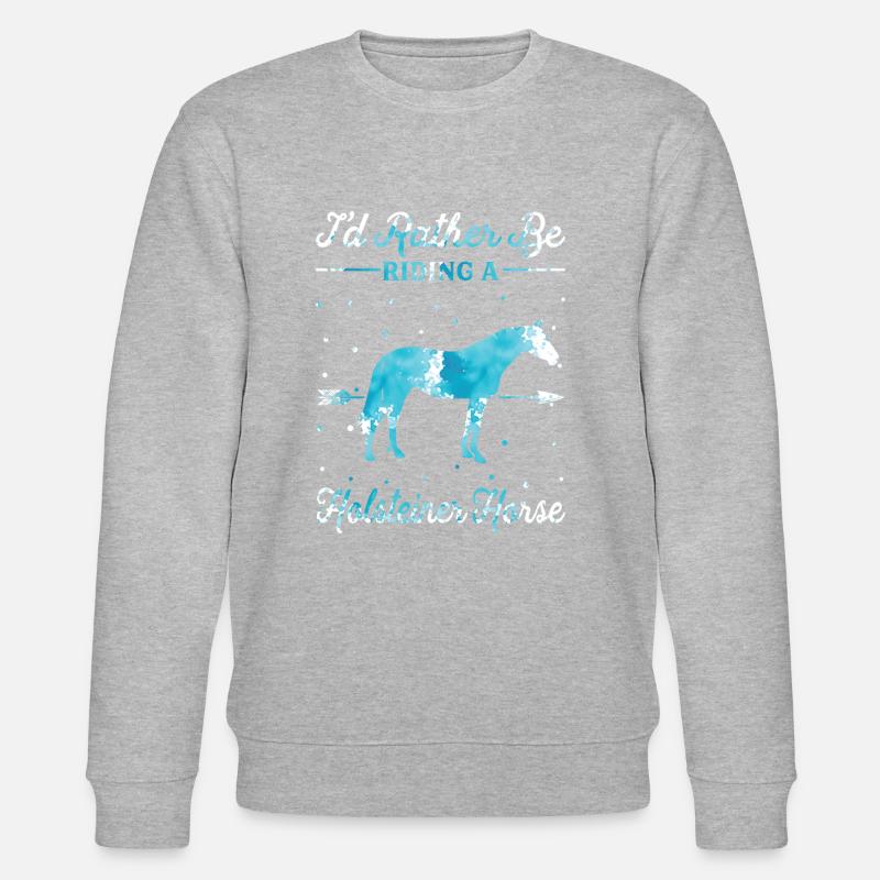 Monter un cheval Holsteiner - Sweat bio CHANGER Stanley/Stella Unisexe - gris chiné