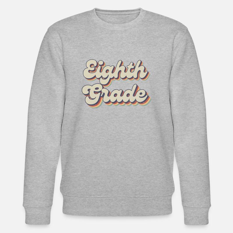 Boho Rainbow - Eighth Grade Teacher - Stanley/Stella CHANGER Unisex Organic Sweatshirt - heather grey
