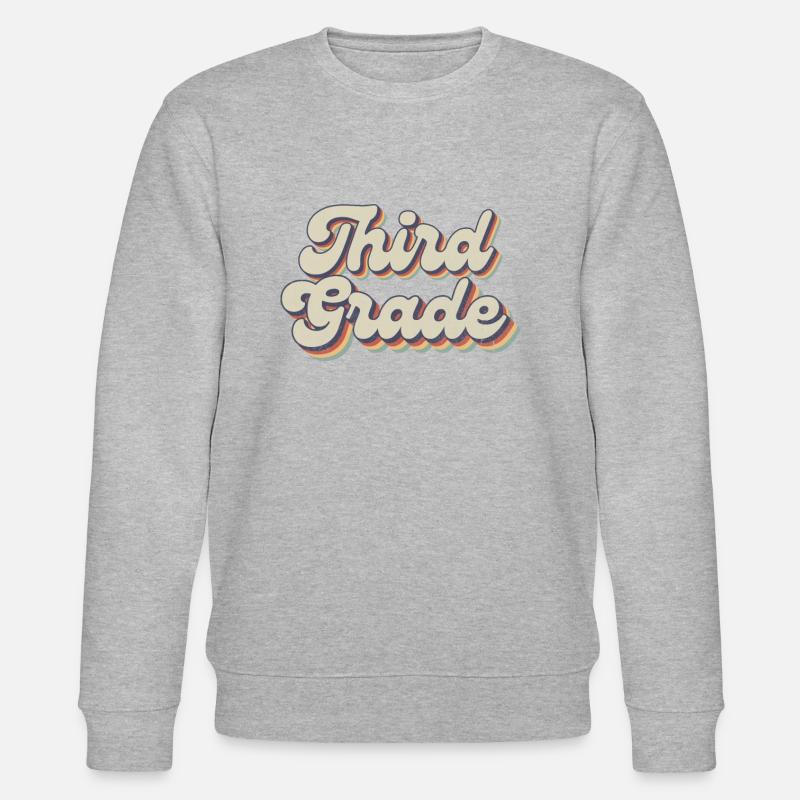 Boho Rainbow - Third Grade Teacher - Stanley/Stella CHANGER Unisex Organic Sweatshirt - heather grey