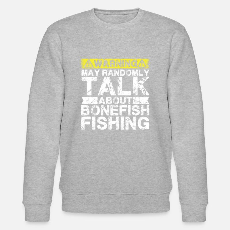 Fishing - Bonefish -Fish - Stanley/Stella CHANGER Unisex Organic Sweatshirt - heather grey