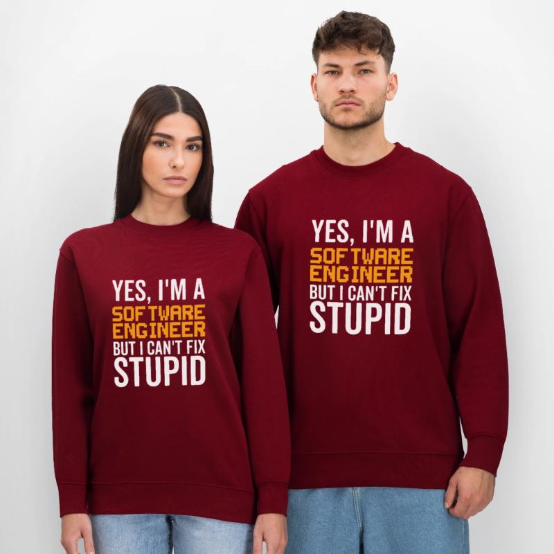 Stupid Software Engineer Stanley/Stella CHANGER Unisex Organic Sweatshirt