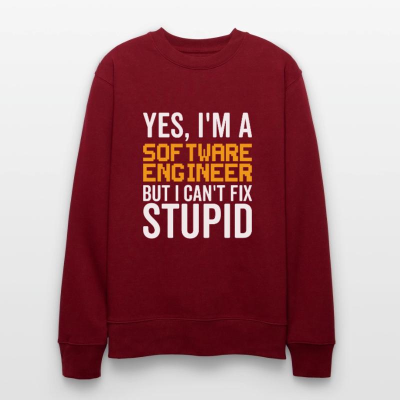Stupid Software Engineer Stanley/Stella CHANGER Unisex Organic Sweatshirt