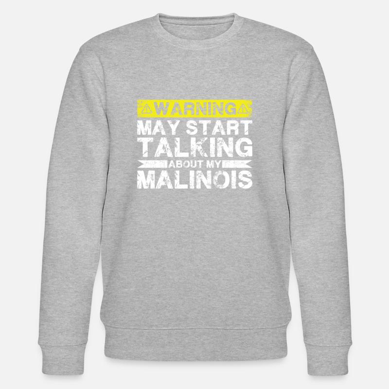 Apropos Malinois - Stanley/Stella Unisex Bio-Sweatshirt CHANGER  - Grau meliert
