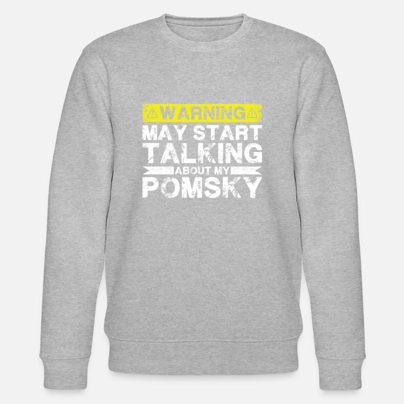Apropos Pomsky - Stanley/Stella Unisex Bio-Sweatshirt CHANGER  - Grau meliert
