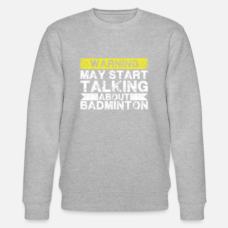Apropos Badminton - Stanley/Stella Unisex Bio-Sweatshirt CHANGER - Grau meliert