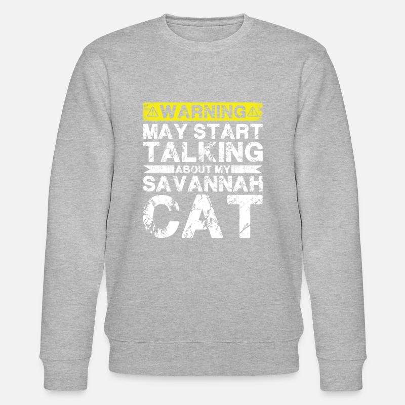 Über Savannah Cat Sprechen - Stanley/Stella Unisex Bio-Sweatshirt CHANGER  - Grau meliert