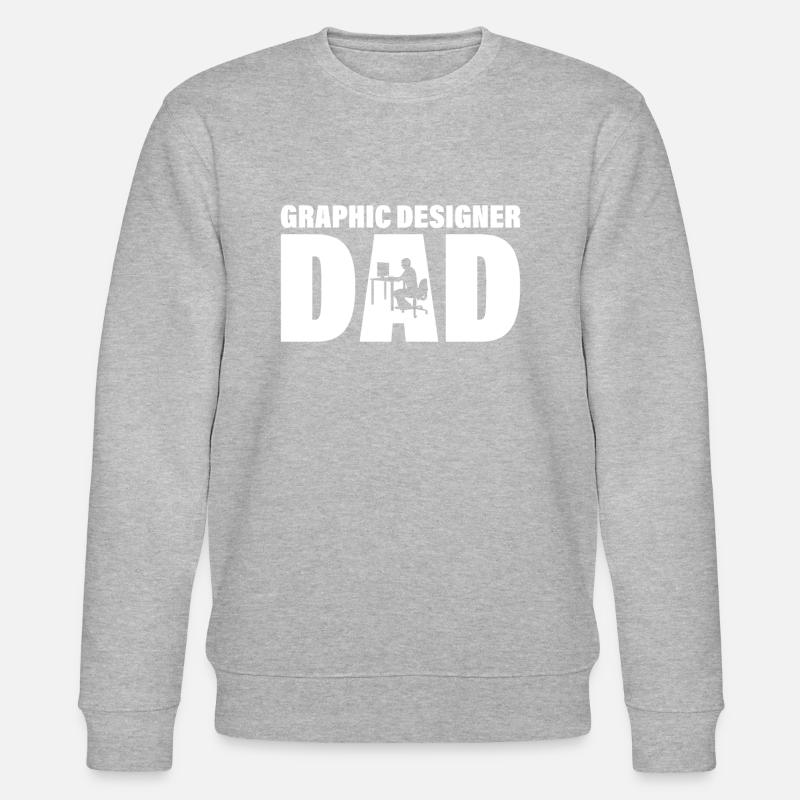 Job - Grafikdesigner-Vater - Stanley/Stella Unisex Bio-Sweatshirt CHANGER  - Grau meliert