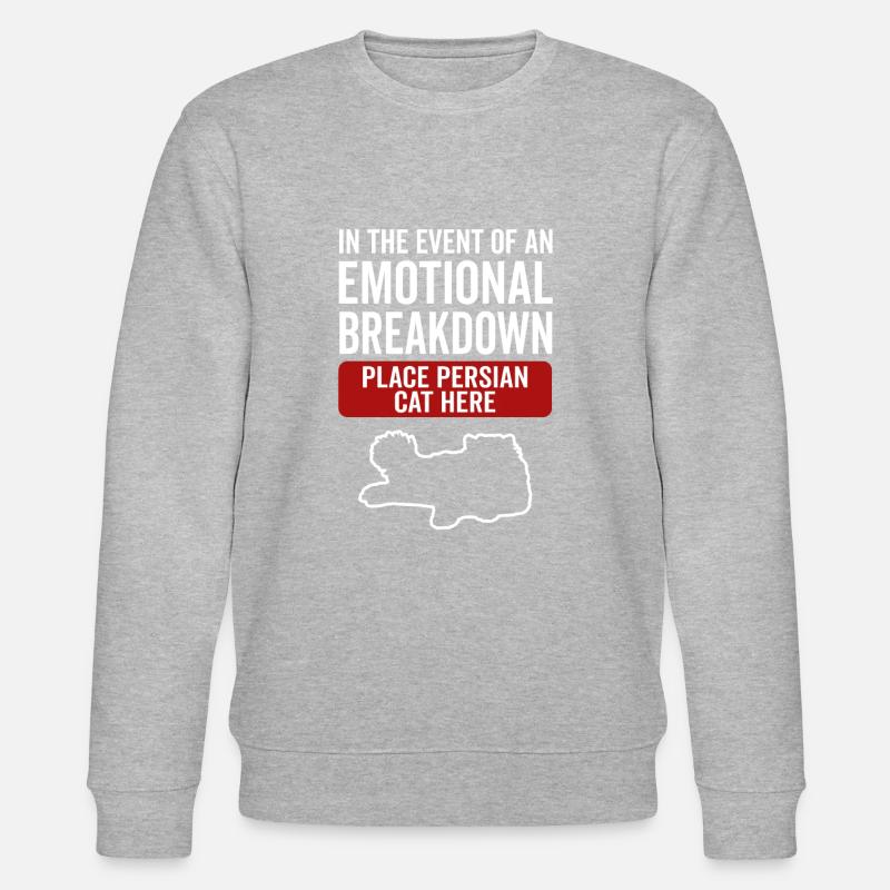 Emotional - Perserkatze - Stanley/Stella Unisex Bio-Sweatshirt CHANGER  - Grau meliert