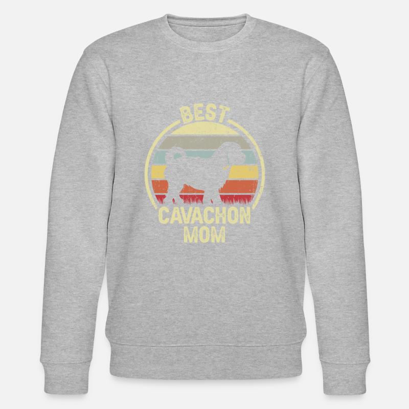 Maman chien - Cavachon - Sweat bio CHANGER Stanley/Stella Unisexe - gris chiné
