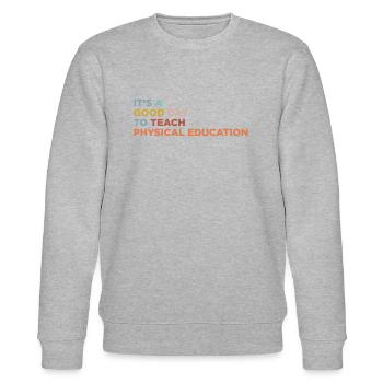 Sportlehrer Unterrichten - Stanley/Stella Unisex Bio-Sweatshirt CHANGER  - Grau meliert - Vorne - Nik (191cm) & Marisol (170cm)