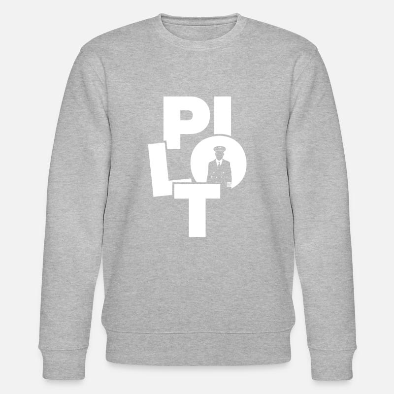Berufsarbeitsarbeit - Pilot - Stanley/Stella Unisex Bio-Sweatshirt CHANGER  - Grau meliert