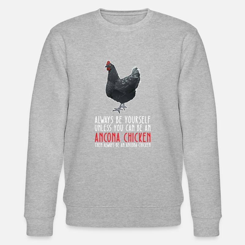 Soyez vous-même - Ancône Poulet - Sweat bio CHANGER Stanley/Stella Unisexe - gris chiné