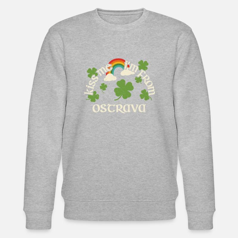 Embrasse-moi - Saint-Patrick Ostrava - Sweat bio CHANGER Stanley/Stella Unisexe - gris chiné