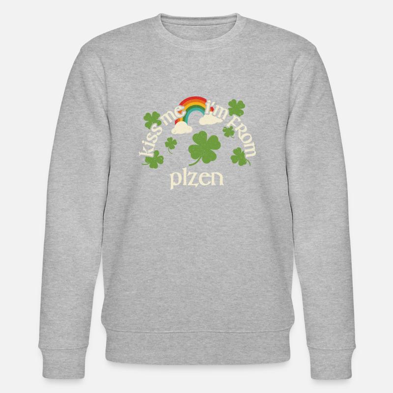 Embrasse-moi - Saint-Patrick Plzen - Sweat bio CHANGER Stanley/Stella Unisexe - gris chiné